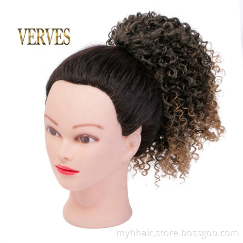 Curly Ponytail Hairpiece With Rubber 10'' crochet braid band hair Chignon Synthetic Ponytail Hair Extension with Clip-in